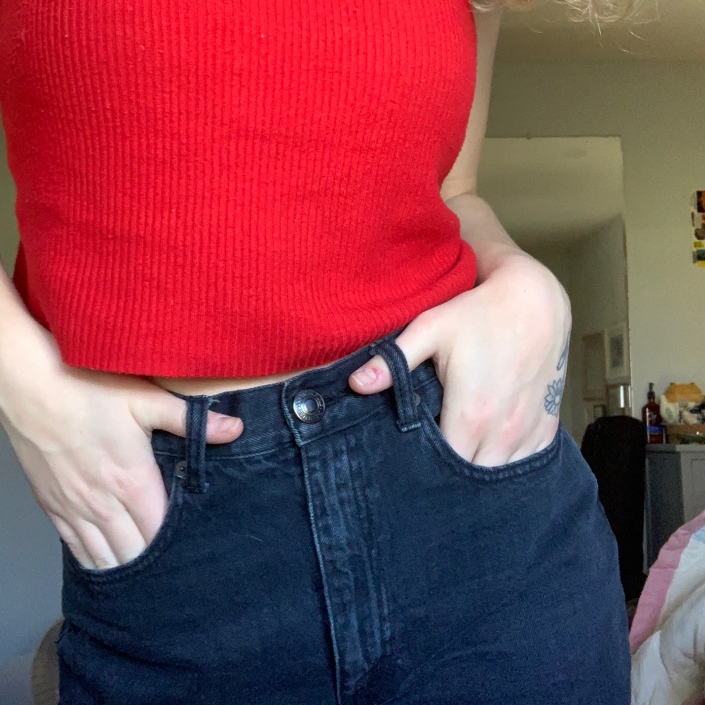 American Eagle Vintage Hi Rise Black Jeans